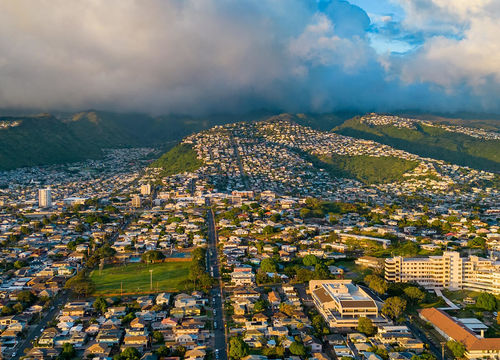 Aerial-View-of-Kaimuki-in-Honolulu