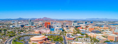 Tempe, Arizona, Usa Drone Skyline Aerial Panorama