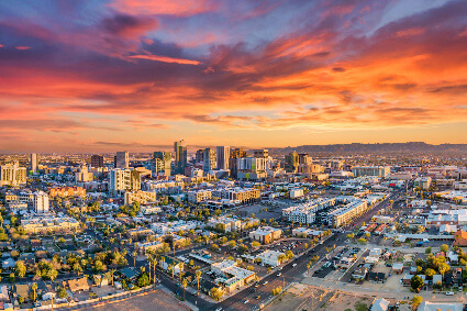 Phoenix-Drone-Downtown-Skyline-Aerial