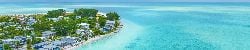 Photo of an aerial view of a fishing pier on Holmes Beach in Anna Maria Island Florida