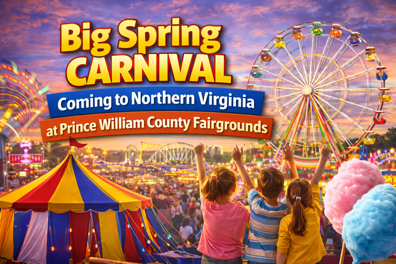 Big Spring Carnival at night