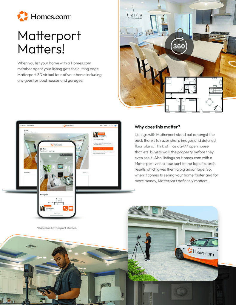Matterports & Floorplans for your Listing