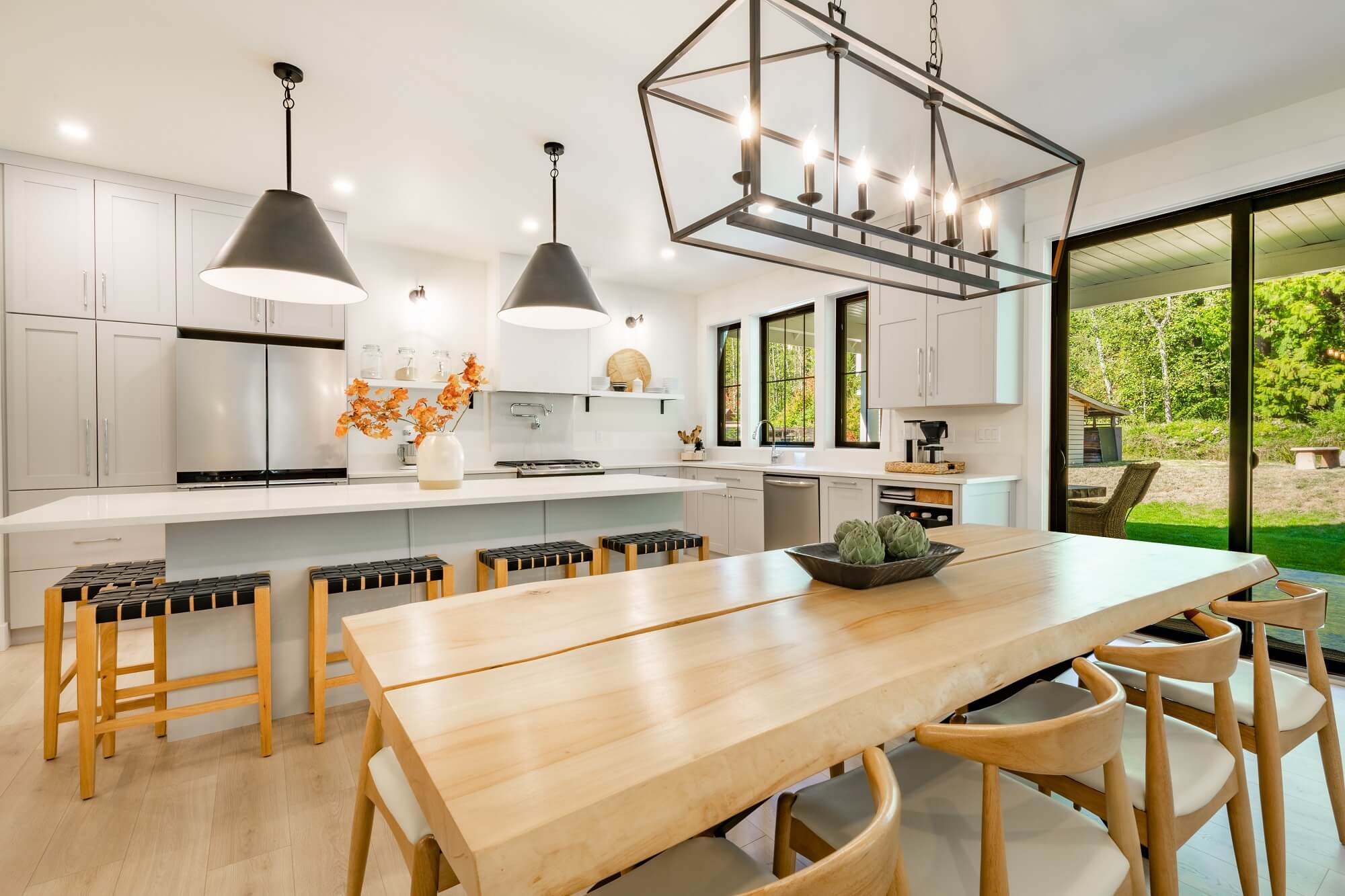 Modern farmhouse kitchen interior