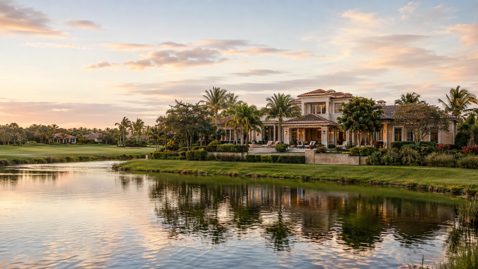 01-banner-Estero Lakeside Estate at Golden Hour