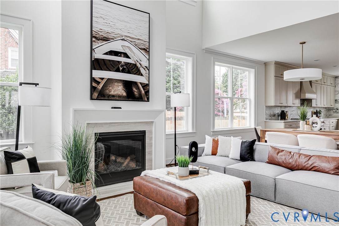 Living Room With Photo on Wall