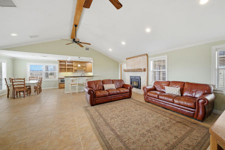 View of the open concept primary living area of2365 S. FM 46 in Franklin, TX