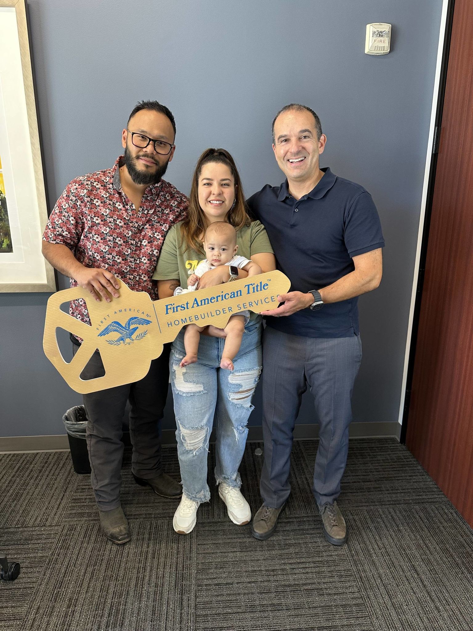 family new home celebration