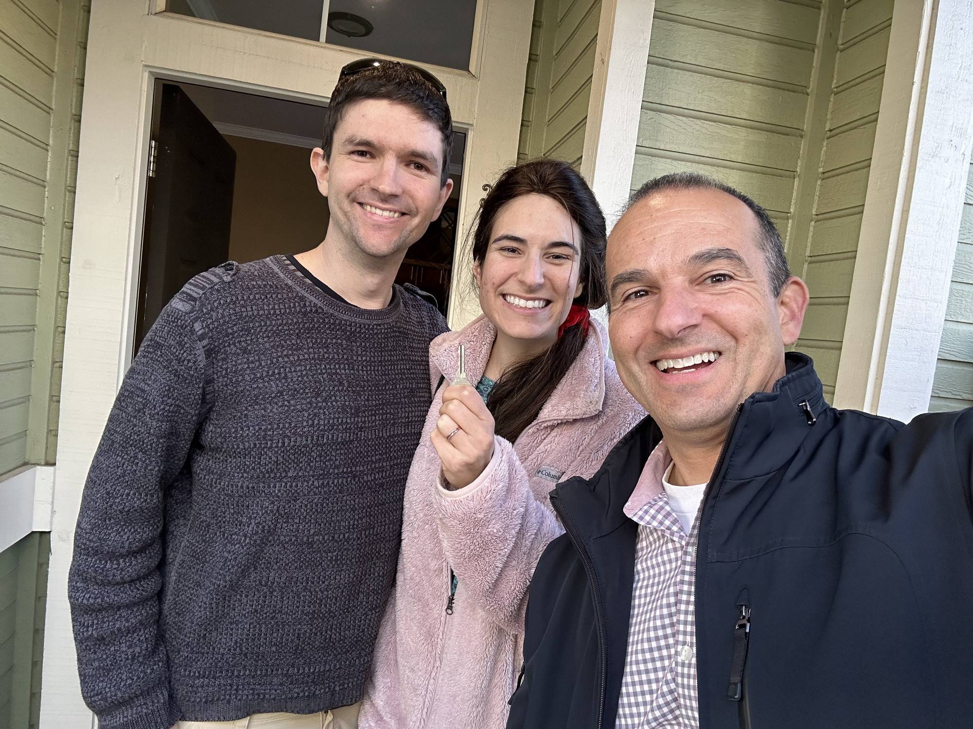 happy couple new home