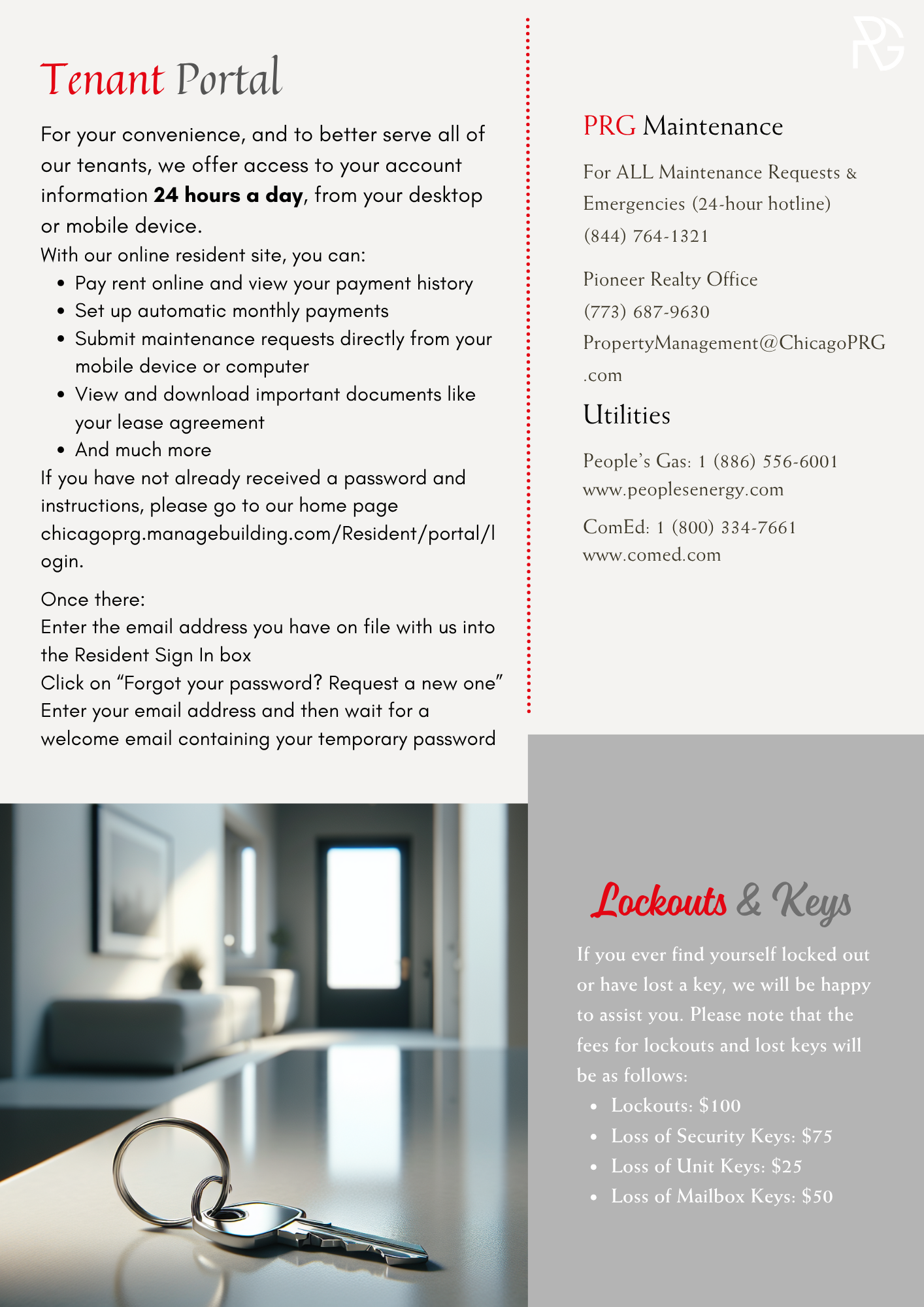 Tenant + Contact Info