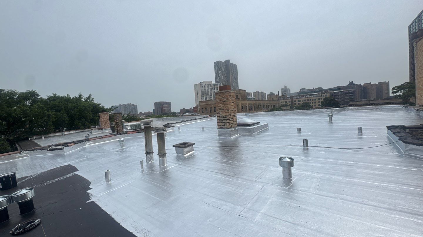 Roof penetration or drainage detail during installation