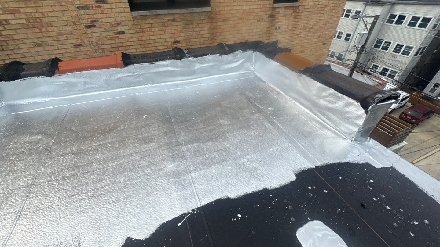 Completed multifamily flat roof viewed from another angle