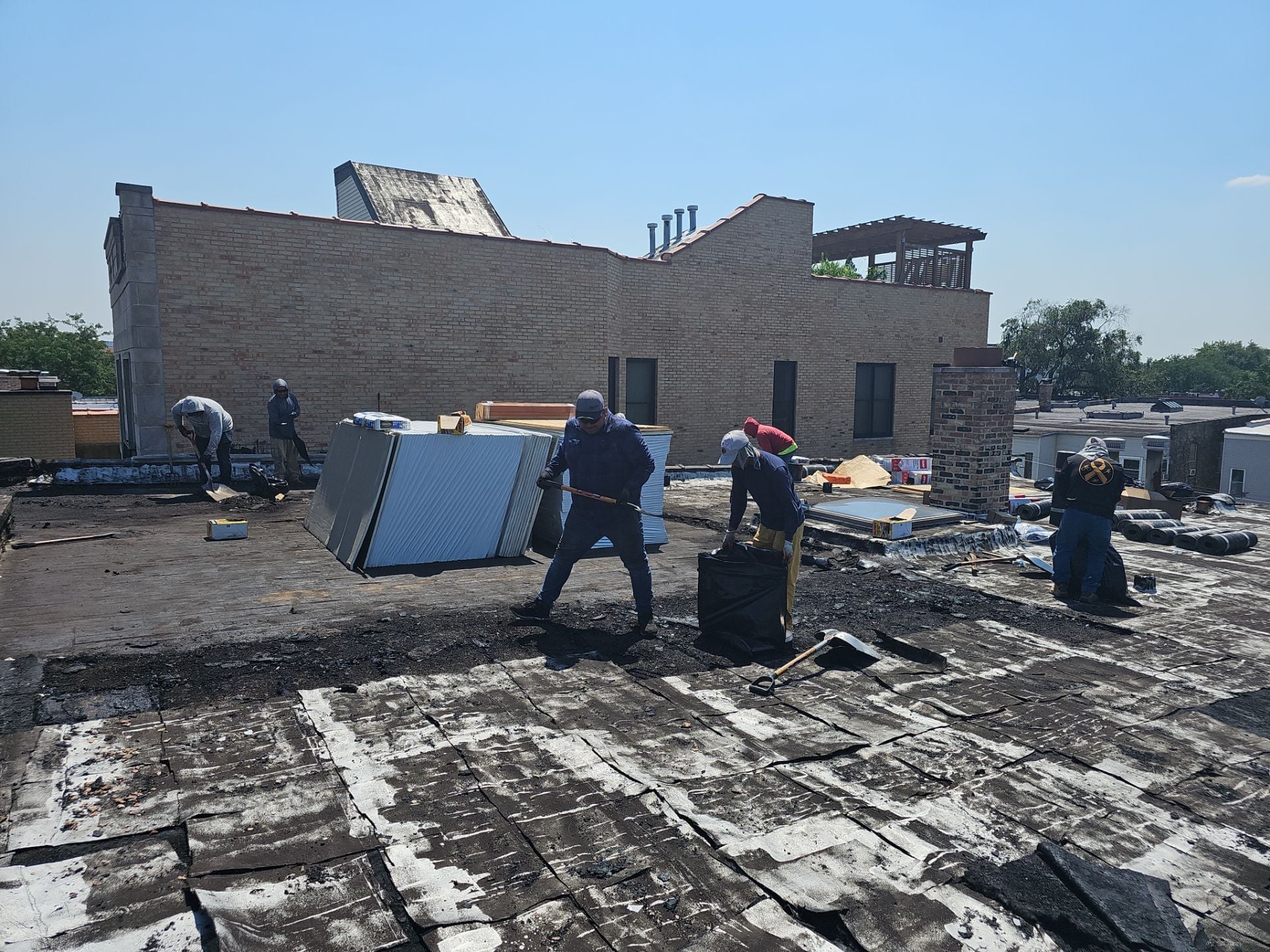Existing roof condition prior to removal