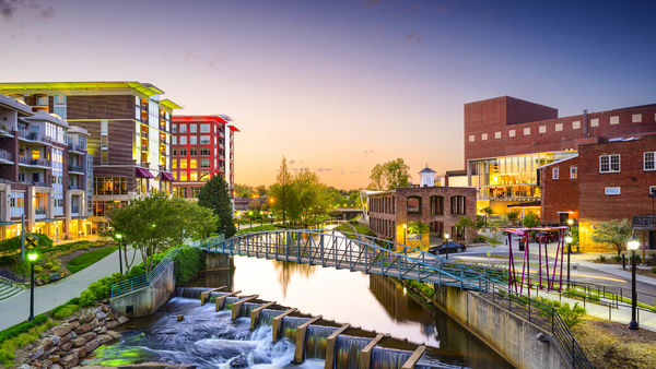 Greenville, South Carolina town cityscape