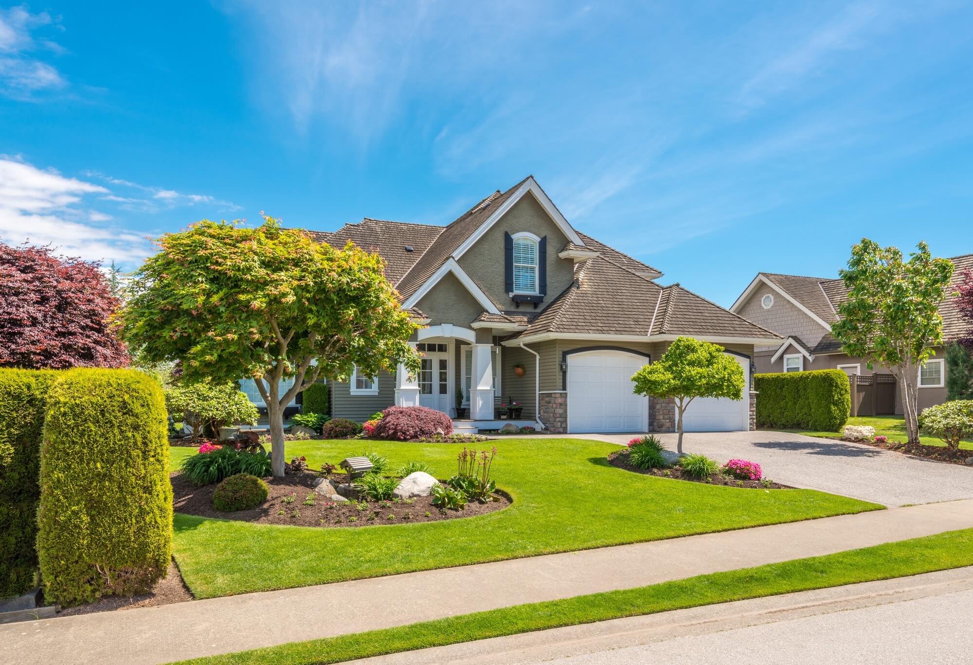 modern suburban house exterior