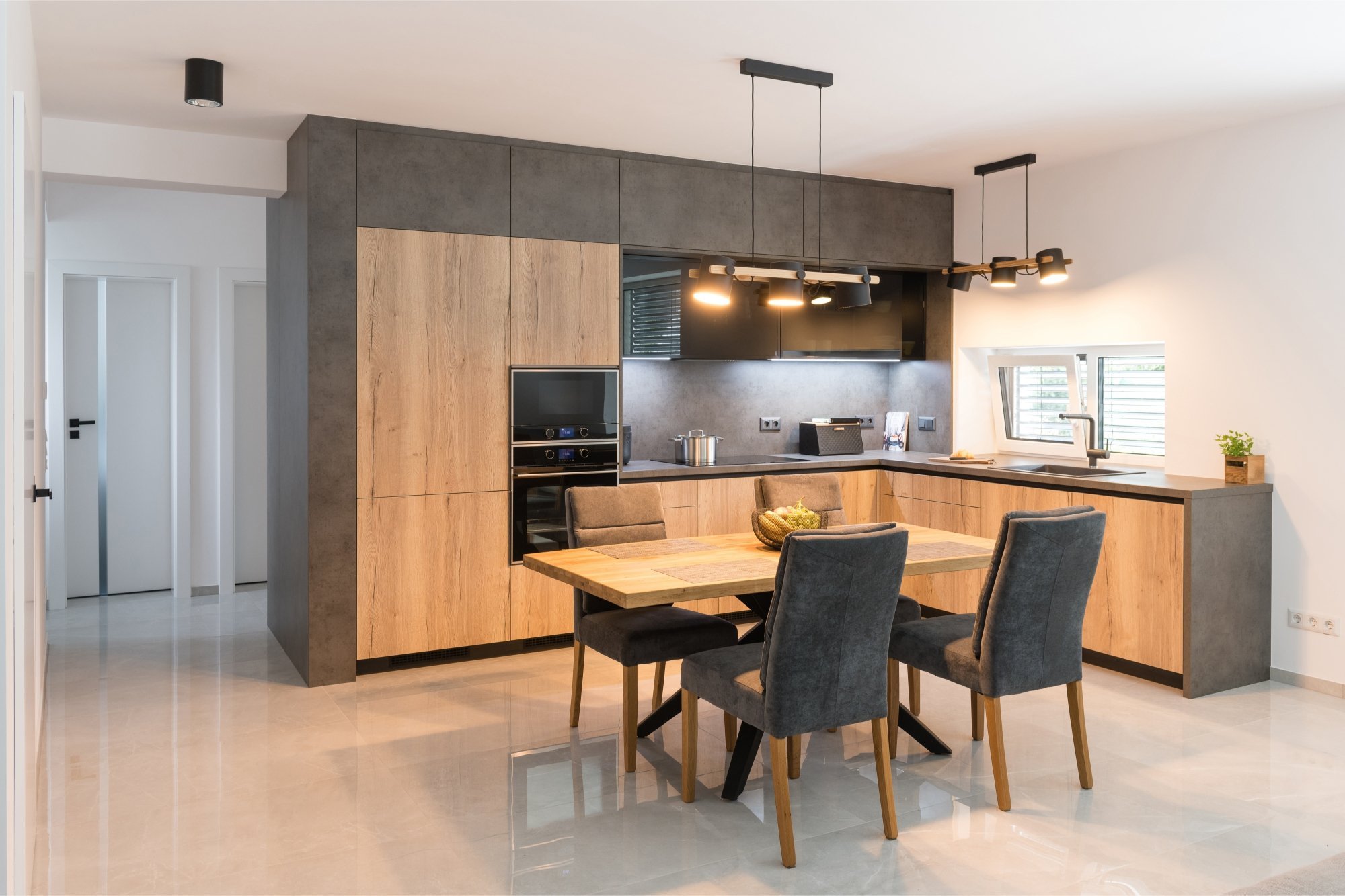 modern cozy kitchen interior