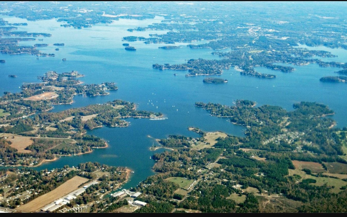 Aerial view of Lake Norman, North Carolina