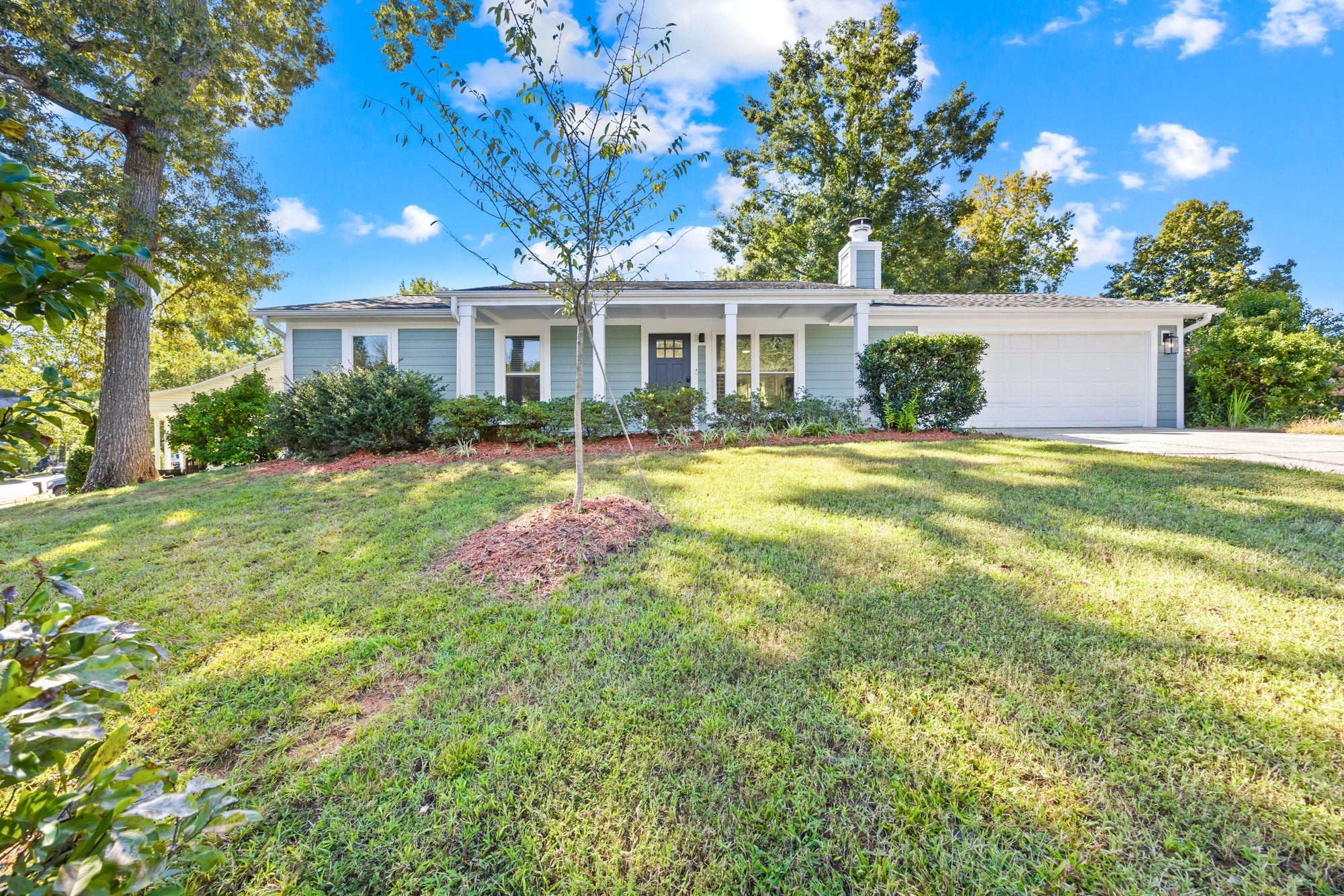 One-level ranch with a covered front porch at 4900 Cricklewood Lane