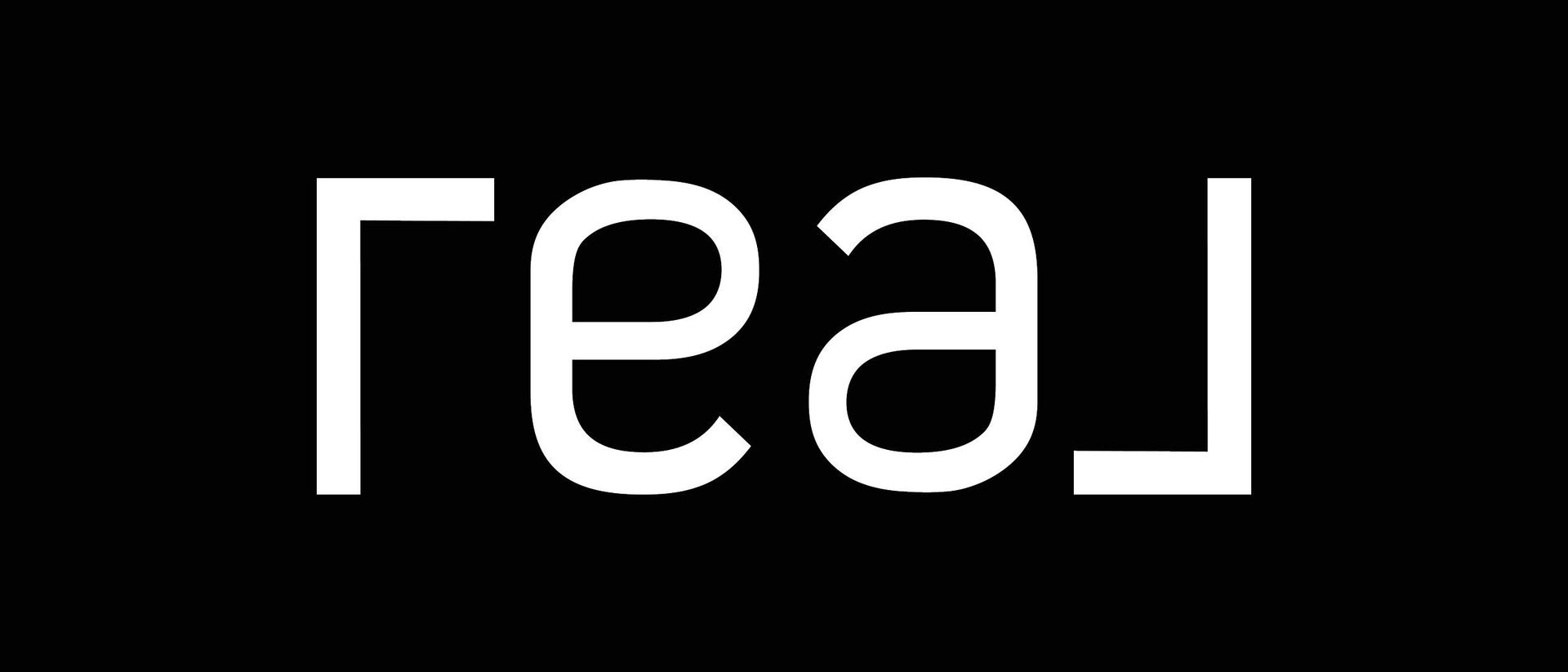 Real Logo Knockout Black with White Wordmark