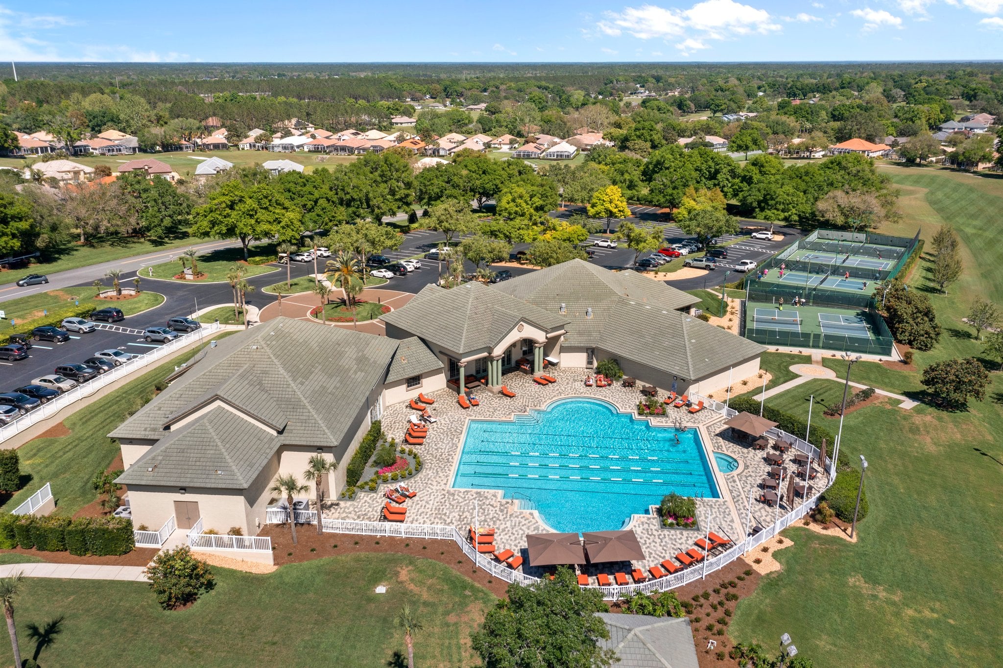 Aerial Photo of House with pool