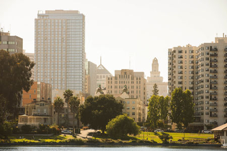 Alameda County - Late afternoon view of the historic downtown city center of Oakland, California, USA