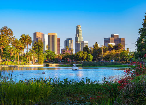 City-skyline-of-Los-Angeles-downtown