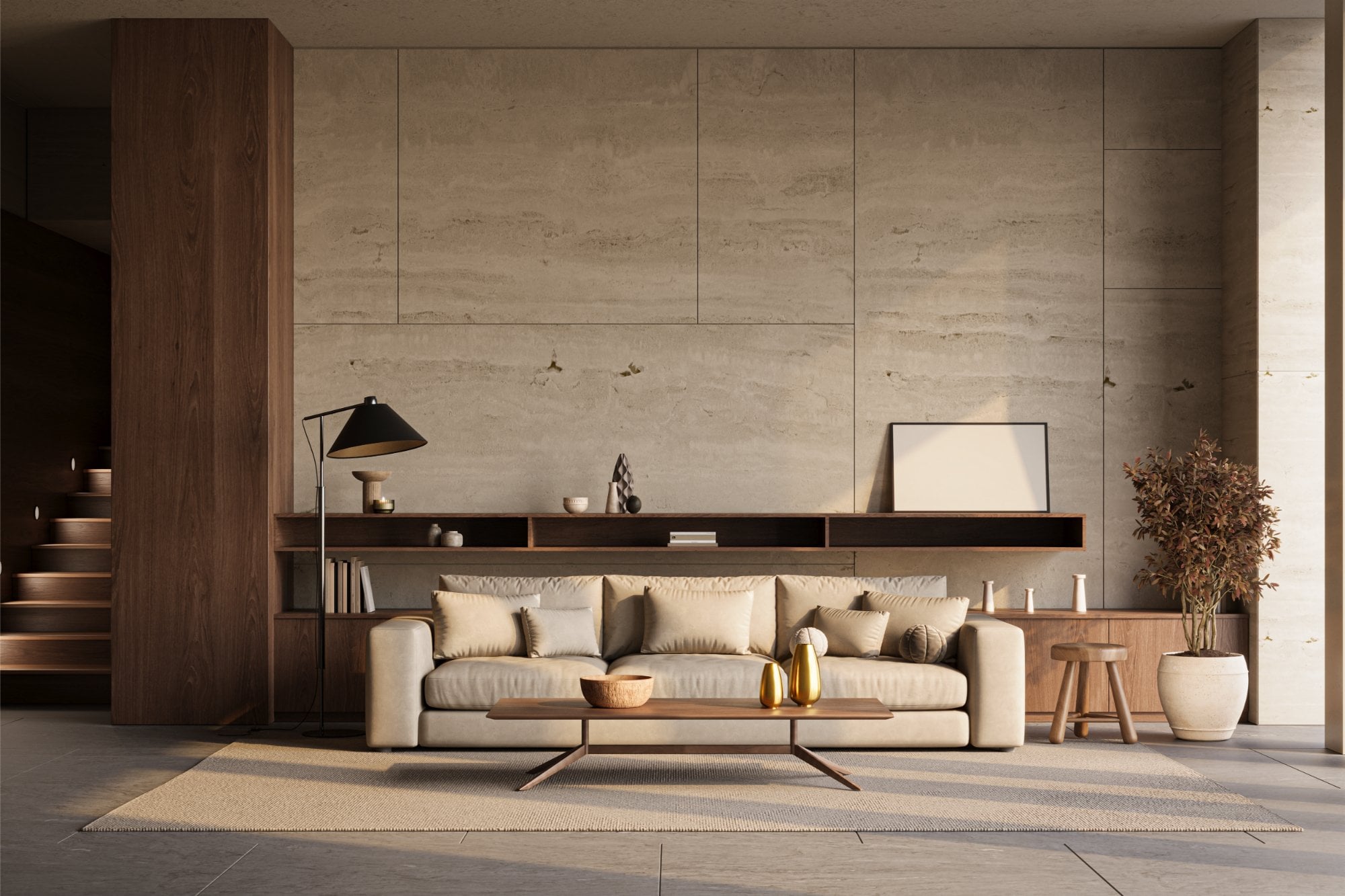 modern neutral living room