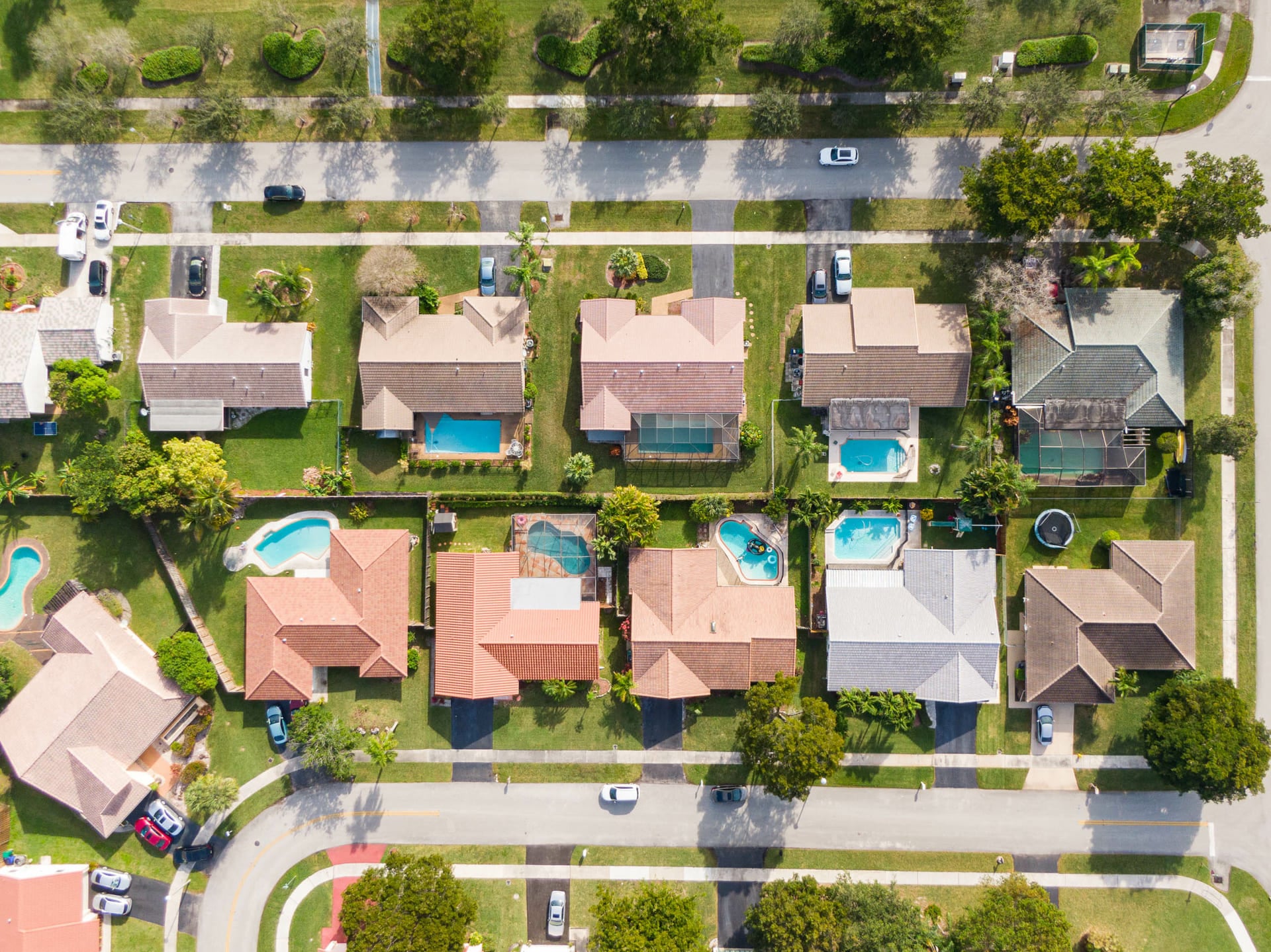 Aerial view of Temple Texas neighborhoods showing residential development patterns