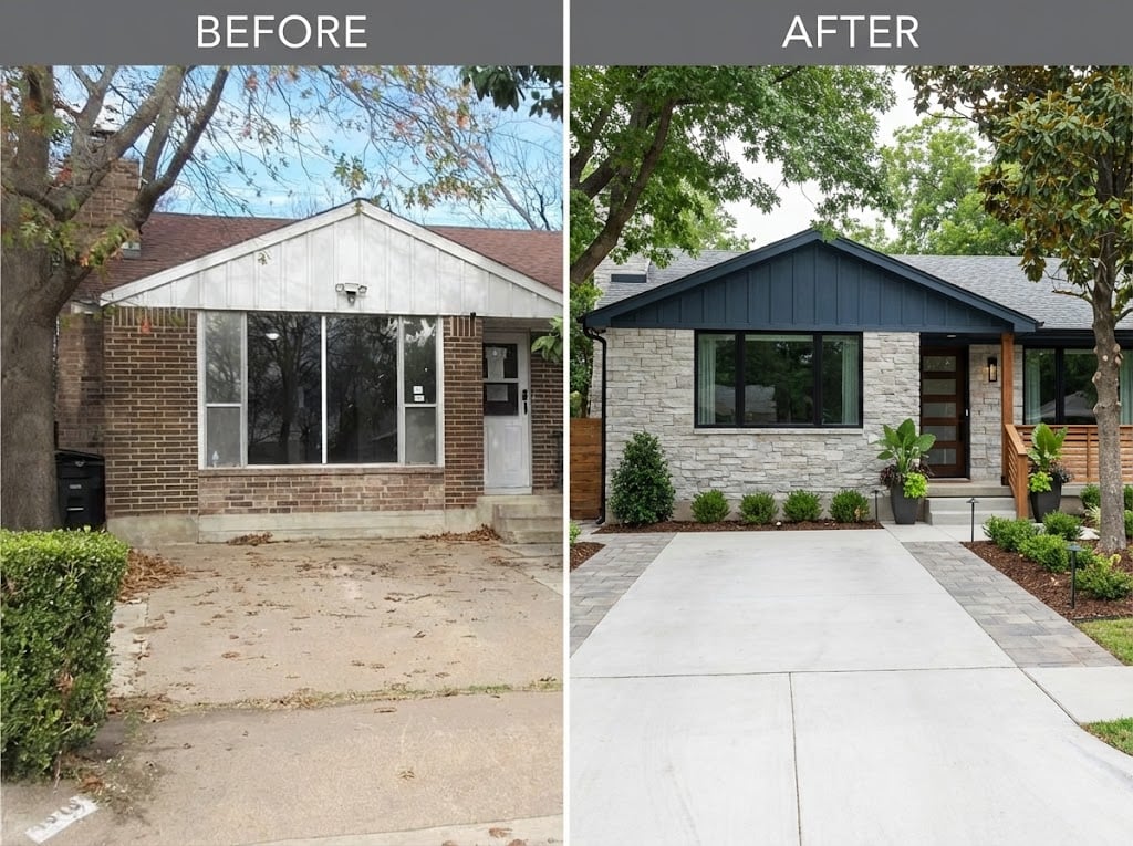 Before and after investment property flip in Bell County
