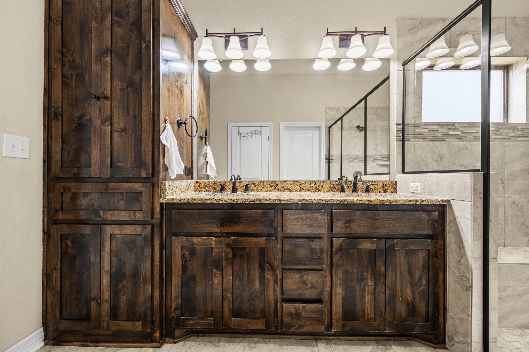Primary bathroom with walk-in shower