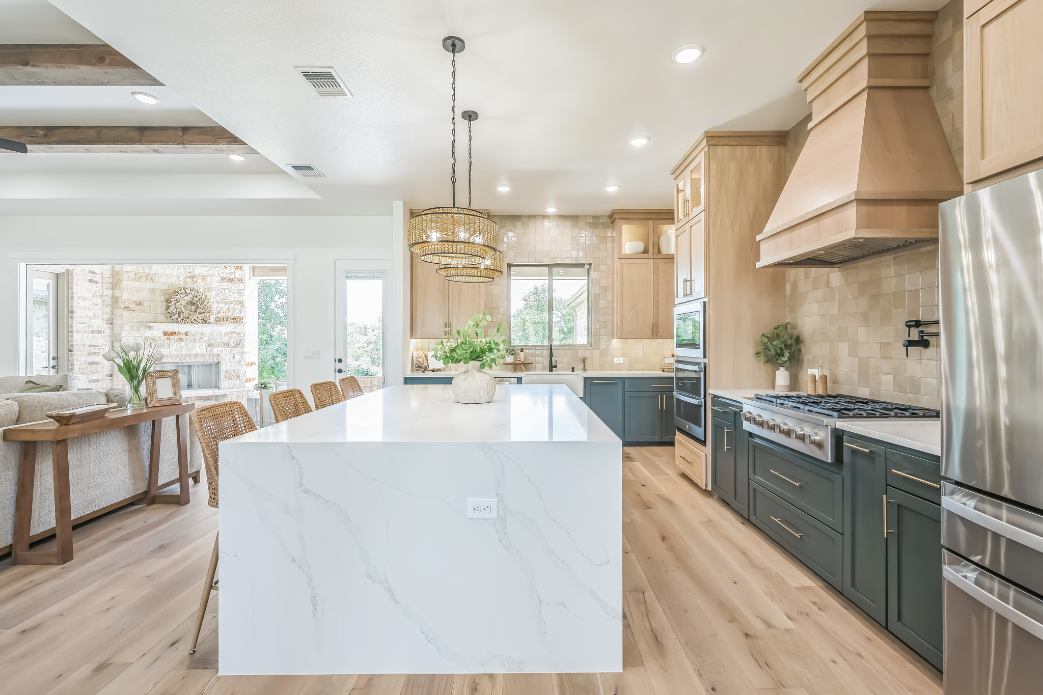 Carothers standard kitchen with granite countertops and custom cabinetry