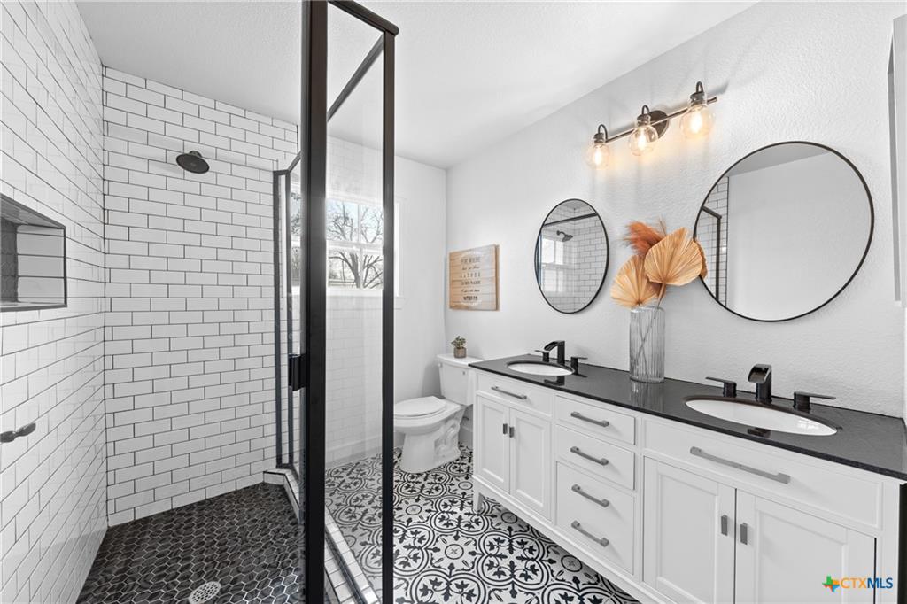 Renovated bathroom in the North Central Temple Historic District