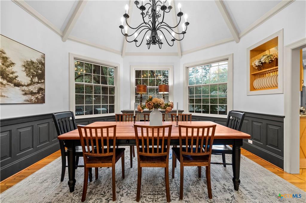 Formal dining room in a North Central Temple Historic District home