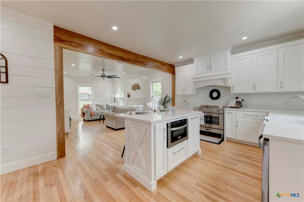 Semi-open floor plan in a historic Temple TX residence