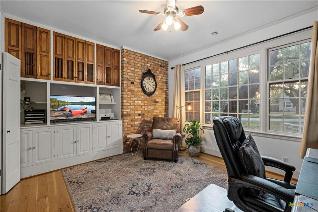 Study room in a restored historic home in the North Central Temple Historic District