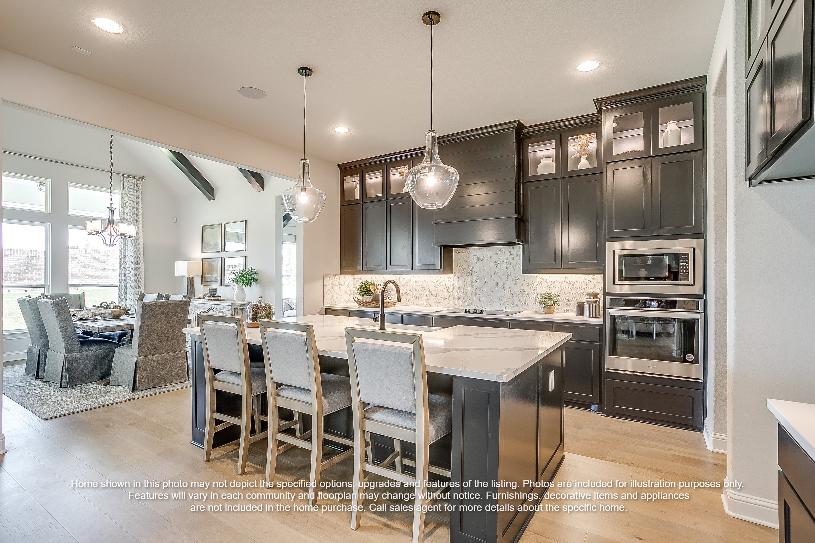 John Houston kitchen with custom site-finished cabinetry and granite countertops