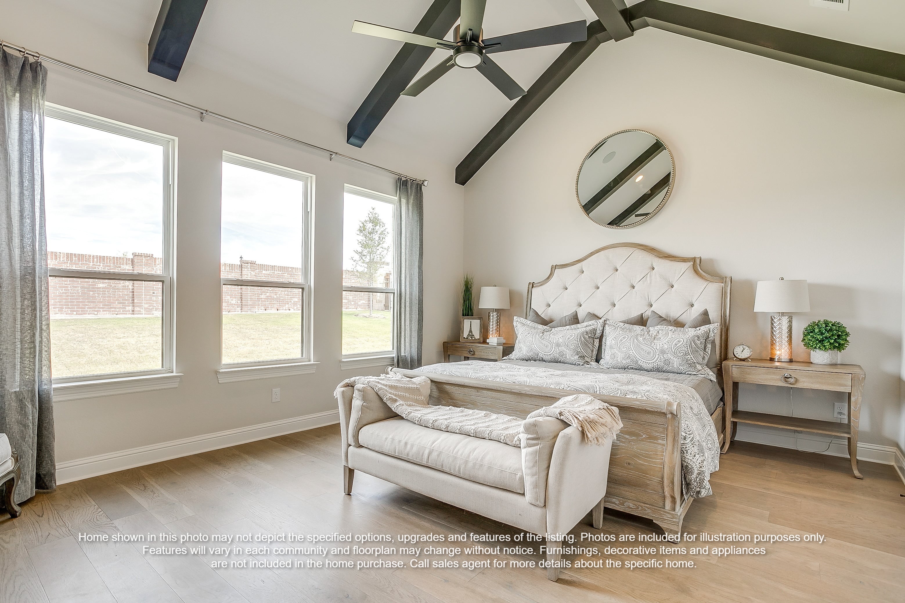 John Houston primary suite with upgraded flooring