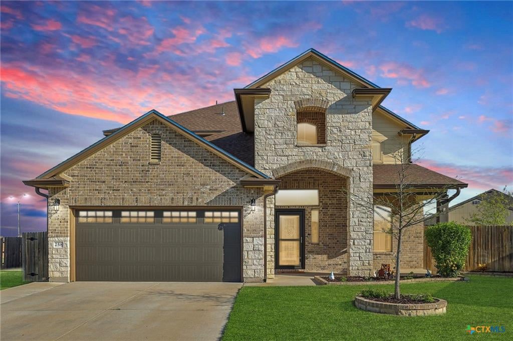 Exterior of a newer D.R. Horton home on Dorothy Muree Drive in Alta Vista Temple TX