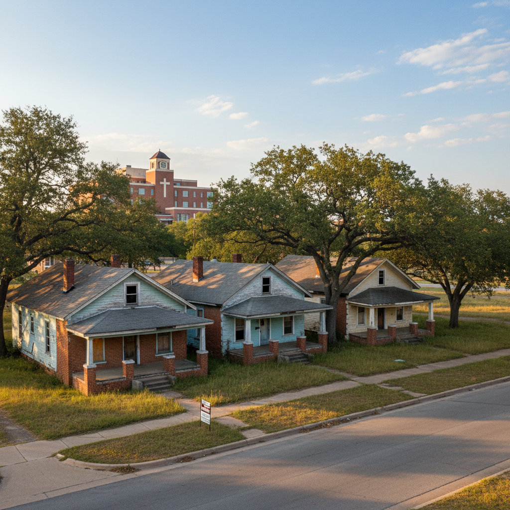 Hospital district area near Baylor Scott and White in Temple Texas
