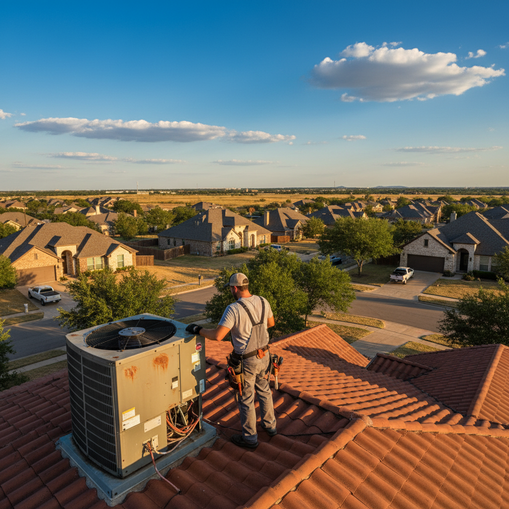 HVAC repair and maintenance on a Texas rental property
