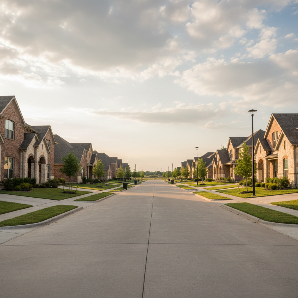 Residential neighborhoods in Belton Texas with tree-lined streets