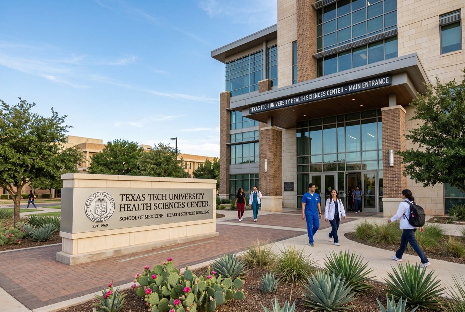 Baylor College of Medicine Temple campus exterior at BSW Medical Center - TMED district