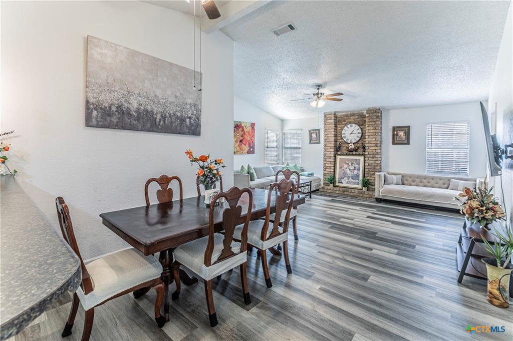 Cimmaron living and dining area with open floor plan