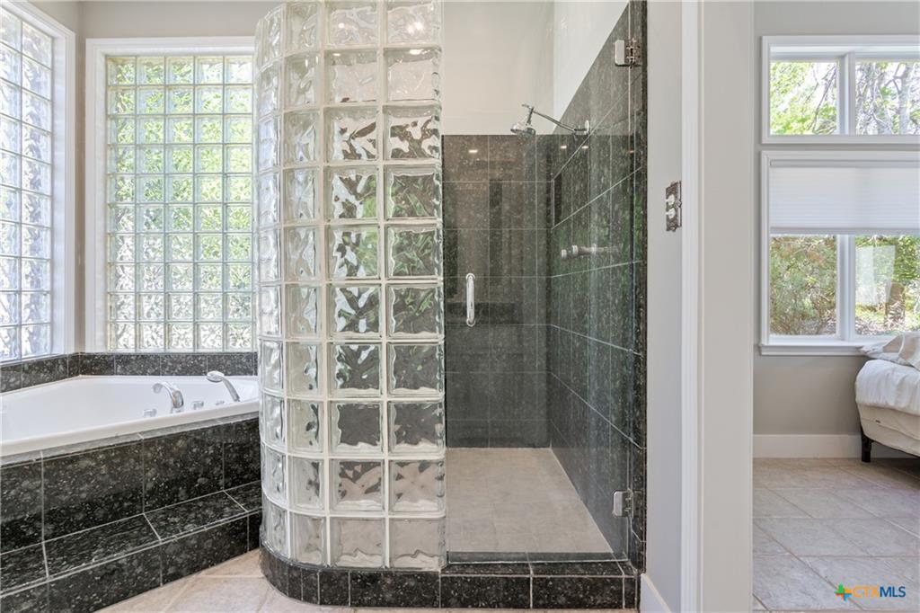 Separate shower in primary bath