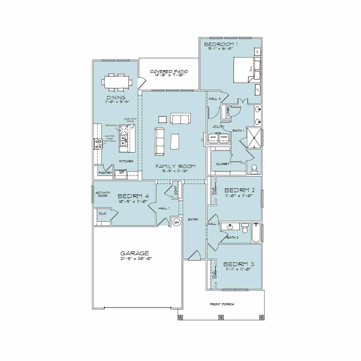 Omega Builders Porter II elevation — Windsor Series, Temple TX