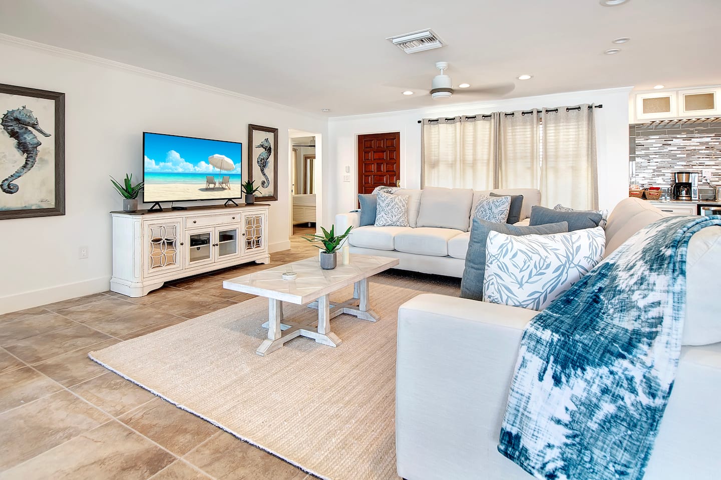 Bright coastal living room