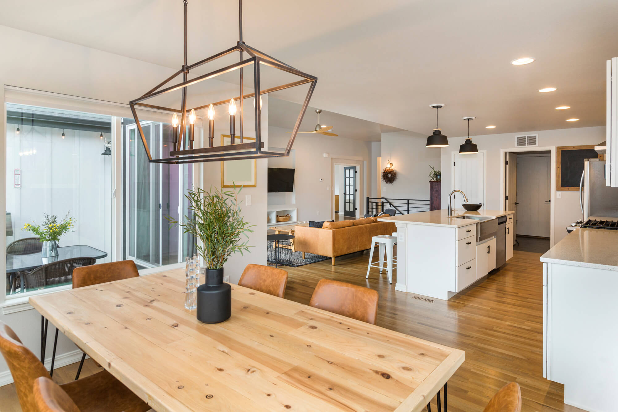 modern open concept kitchen