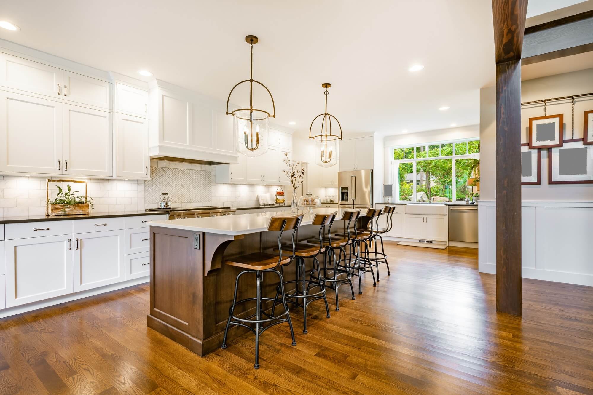 modern spacious kitchen interior