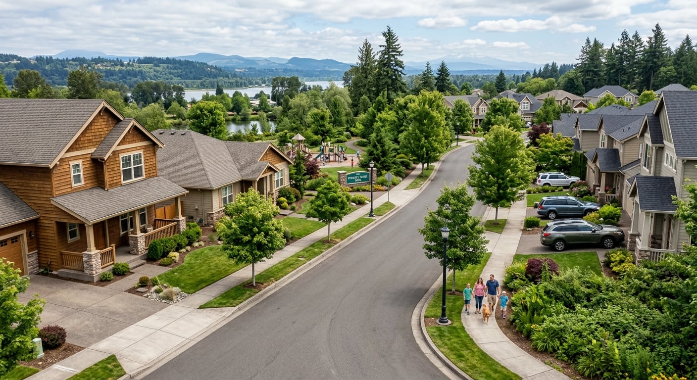 Fisher's Landing neighborhood homes in Vancouver, Washington