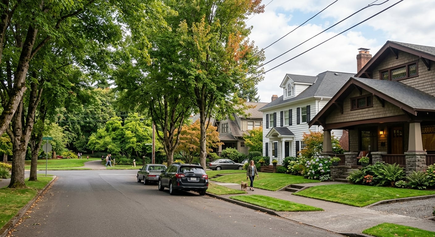 Irvington neighborhood homes in Portland, Oregon