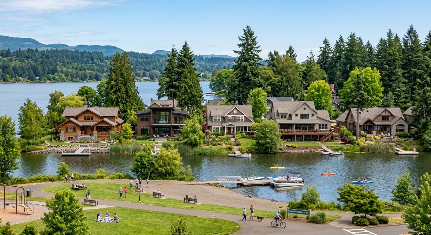 Lakeshore neighborhood homes in Vancouver, Washington
